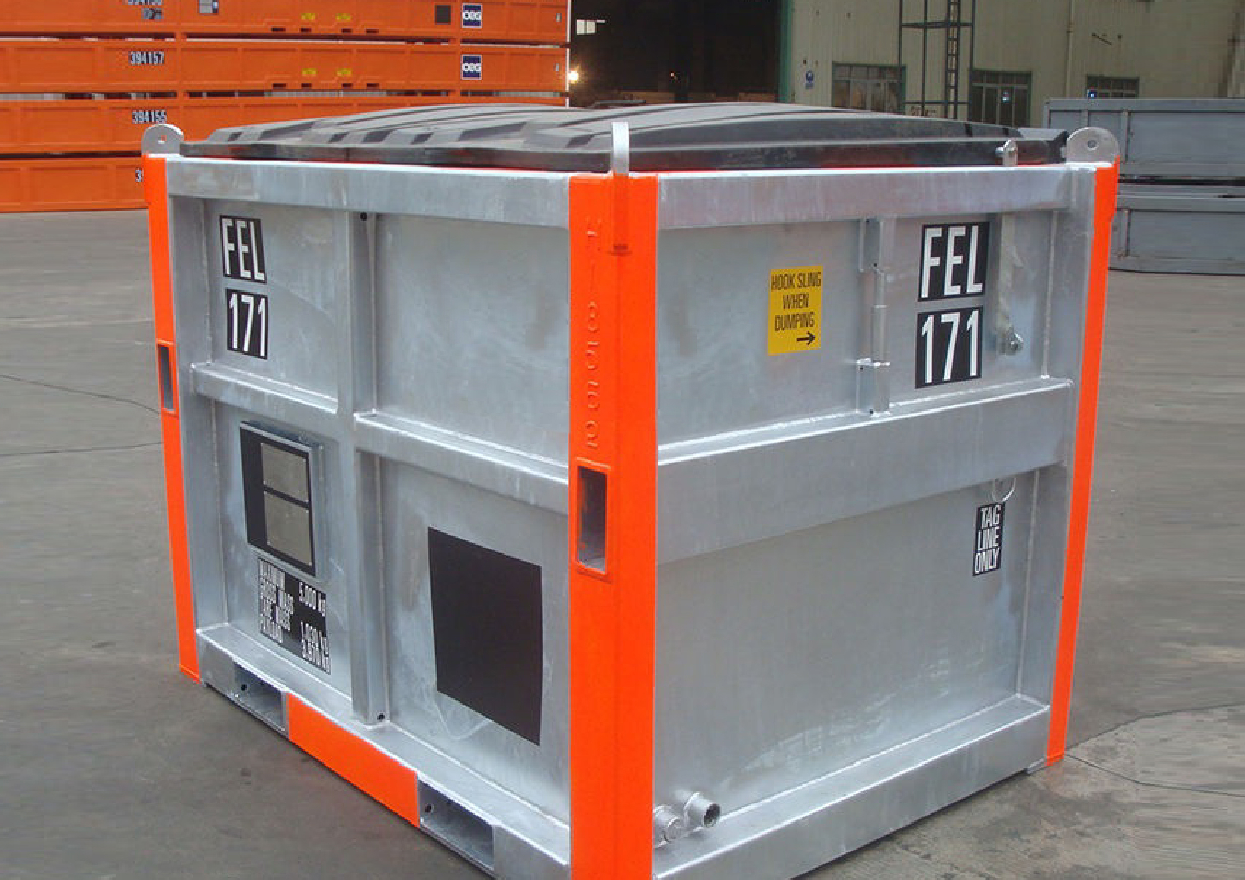 10ft Lidded Waste Skip 